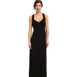 Black Calvin Kein cross back gown